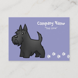 Carte De Visite Écossais Terrier de bande dessinée