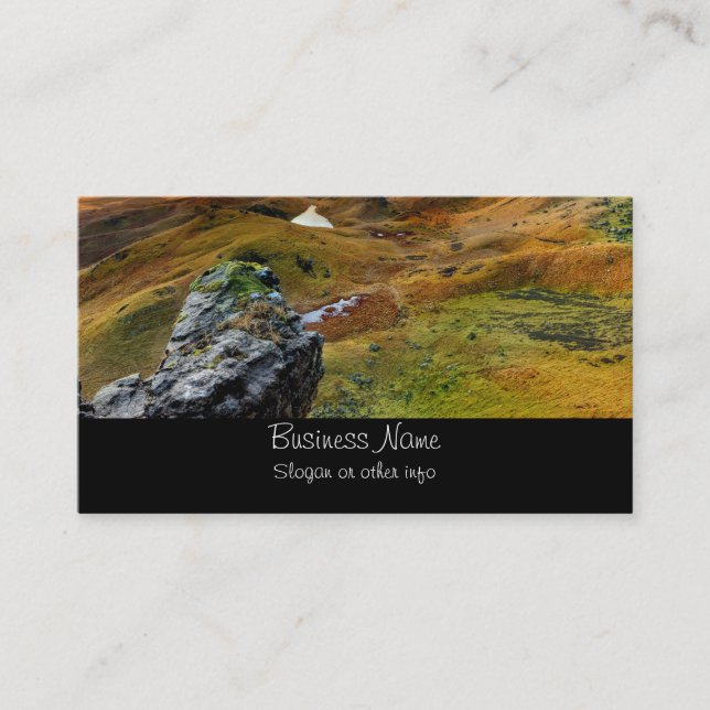 Carte De Visite Écosse Pittoresque Rolling Hills paysage (Devant)