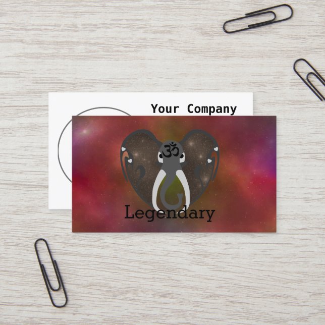 Carte De Visite Ecouter les éléphants au Cosmos (Devant/Arrière en situation)