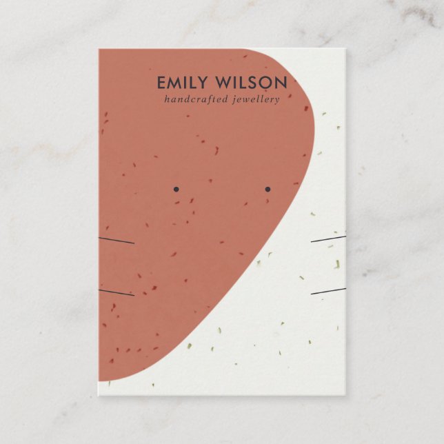 CARTE DE VISITE ÉCRAGE D'APPRÉCIATION DE LONGUEUR EN TERRACOTTE CÉ (Devant)