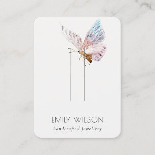 Carte De Visite Écran à coiffure à papillon Aqua Blush Dreamy
