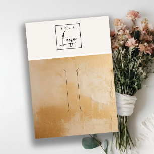 Carte De Visite Écran à coiffure pour peintures à l'huile d'or bei