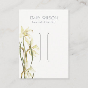 Carte De Visite Écran à paupières florales blanc mou