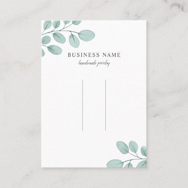 Carte De Visite Écran Aquarelle Eucalyptus Clip à cheveux Barrette (Devant)