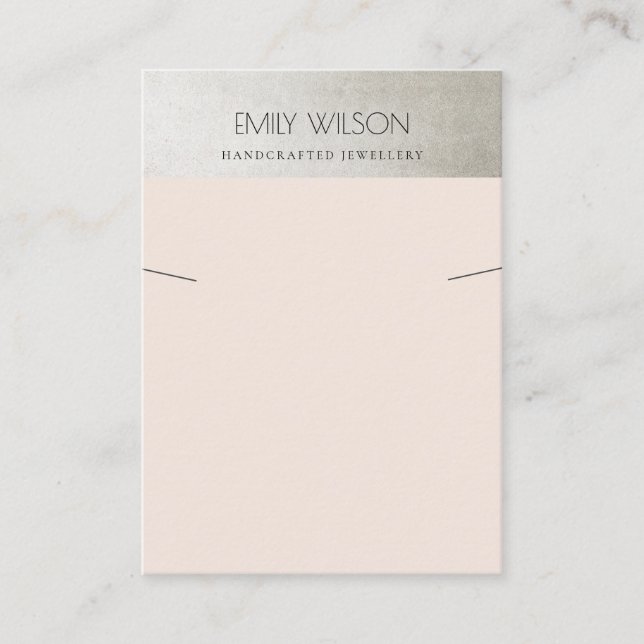 CARTE DE VISITE ÉCRAN CHIC ACIER GRAY ARGENT BLUSH PINK ÉCRAN (Devant)