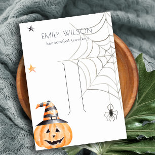 Carte De Visite Écran Citrouille d'Halloween Spider Web Hair Clip