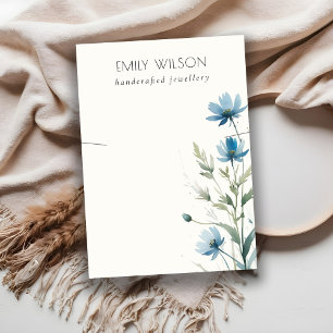 Carte De Visite Ecran couleur Fleur sauvage bleu Dusky