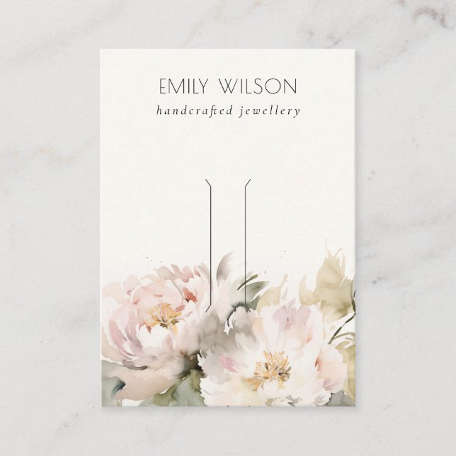 Carte De Visite Écran de bijoux à poitrine florale à poireaux (Devant)