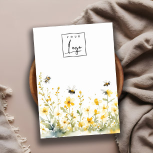 Carte De Visite Écran de bijoux en noir d'abeille Fleur sauvage ja