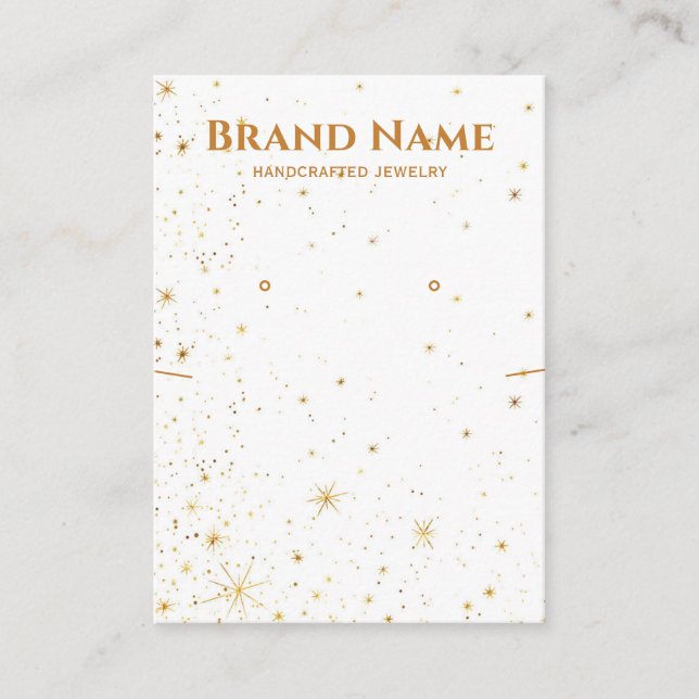 Carte De Visite Écran de bijoux Golden Star Galaxy (Devant)