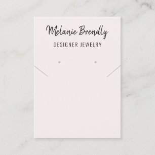 Carte De Visite Écran de bijoux minimaliste pour collier à oreille