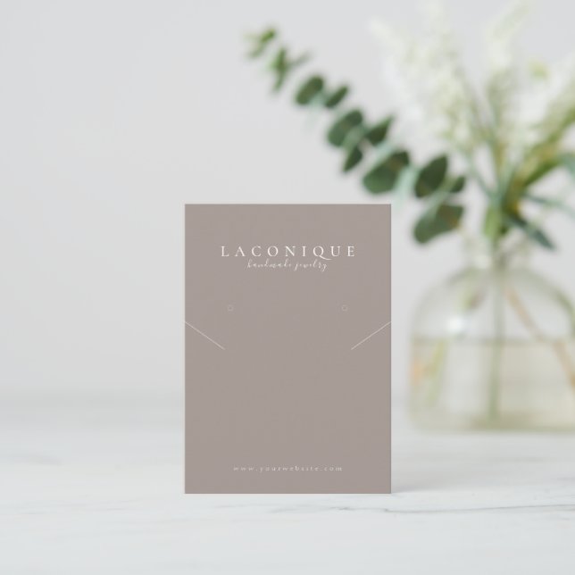 Carte De Visite Écran de bijoux | Neutre | Entreprise minimale (Debout devant)