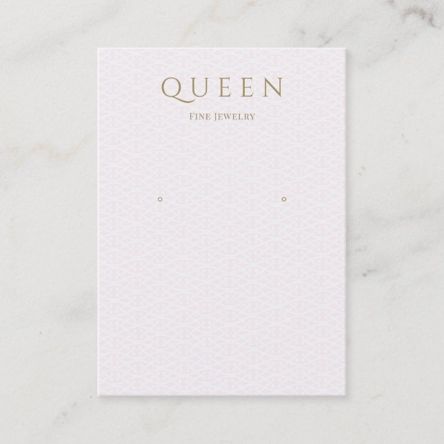 Carte De Visite Écran de bijoux pour Motif rose subtil (Devant)