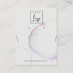 Carte De Visite Écran de collier Abstrait gris rose violet