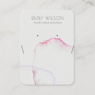 Carte De Visite Écran de collier Abstrait gris rose violet
