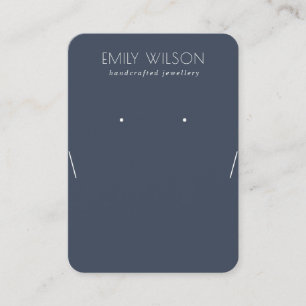 Carte De Visite Écran de collier bleu foncé simple Navy