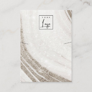 Carte De Visite Écran de collier d'agate en marbre or pâle Abstrai