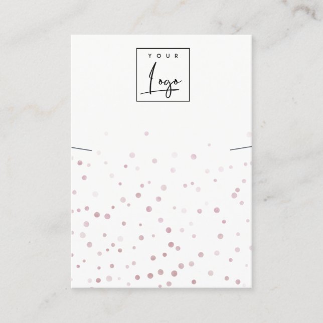 Carte De Visite Écran de collier de bande de Confetti en aquarelle (Devant)