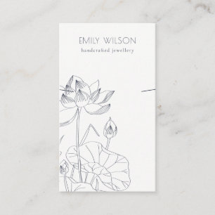 Carte De Visite Écran de collier floral Nénuphar minimal