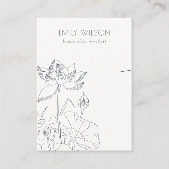 Carte De Visite Écran de collier floral Nénuphar minimal (Devant)
