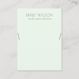 Carte De Visite Écran de collier minimaliste vert doux