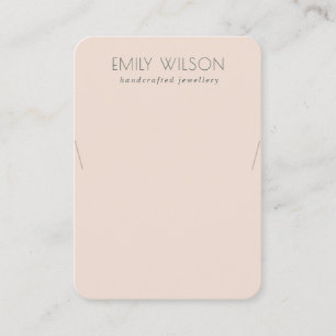 Carte De Visite Écran de collier rose pâle simple et sombre