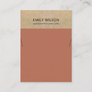 CARTE DE VISITE ÉCRAN DE COULEUR DE TEXTURE EN TERRACOTTE DE POUCE