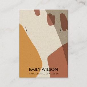 CARTE DE VISITE ÉCRAN DE LA COUCHE D'ART TERRACOTTA ABSTRAITE MODE