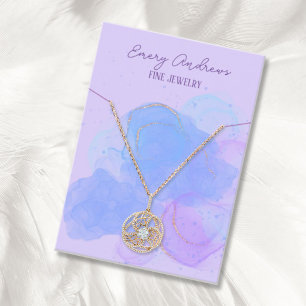 Carte De Visite Écran de porte-bijoux de créateur violet