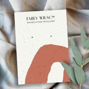 CARTE DE VISITE ÉCRAN DE RECHERCHE ABSTRAIT EN TERRACOTTE CÉRAMIQU