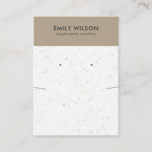 CARTE DE VISITE ÉCRAN DE RESTAURATION CHIC KRAFT TERRAZZO
