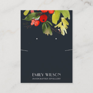 CARTE DE VISITE ÉCRAN DE RESTAURATION DE CHRISTMAS HOLLY BERRY