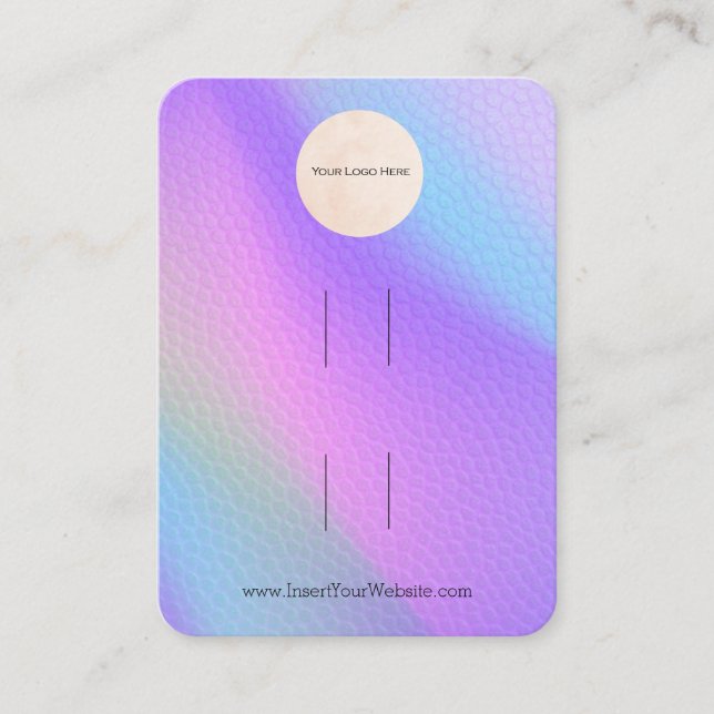 Carte De Visite Écran de votre logo Rainbow Double Bow (Devant)