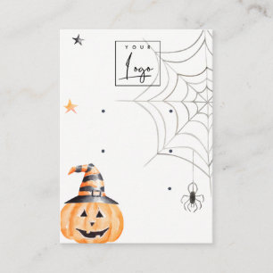 Carte De Visite Écran d'écoute Halloween Citrouille Spider Logo 3