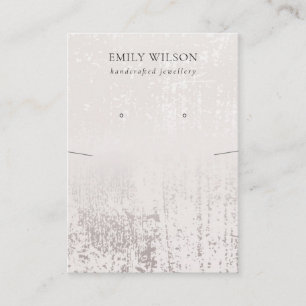 Carte De Visite Écran d'oreille Abstrait Argent Rainfall 