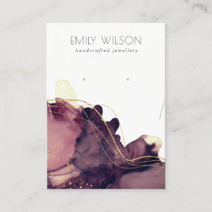 Carte De Visite Écran d'oreille Abstrait pour collier d'encre or 