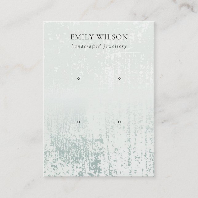 Carte De Visite Écran d'oreille Abstrait Silver Rain Aqua 2 (Devant)