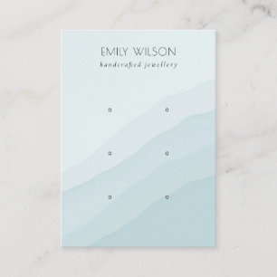 Carte De Visite Ecran d'oreille Abstrait Sky Blue Waves 3 Écran