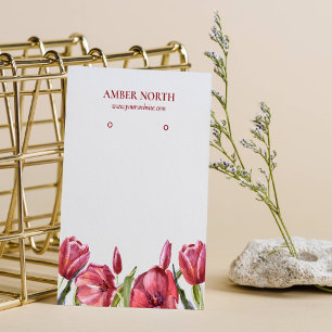 Carte De Visite Écran d'oreille Bijoux Fleurs Bourgogne