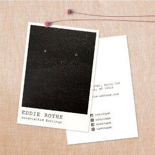 Carte De Visite Écran d'oreille blanc noir moderne