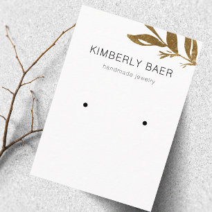 Carte De Visite Écran d'oreille blanche minimaliste simple