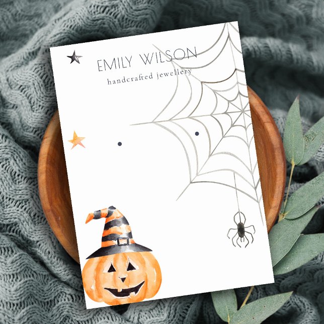 Carte De Visite Écran d'oreille Citrouille d'Halloween (Créateur téléchargé)