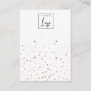 Carte De Visite Écran d'oreille couleur Aquarelle Blush Confetti 2