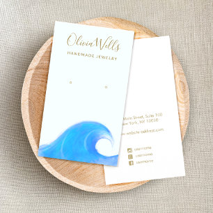 Carte De Visite Ecran d'oreille d'aquarelle Ocean Wave