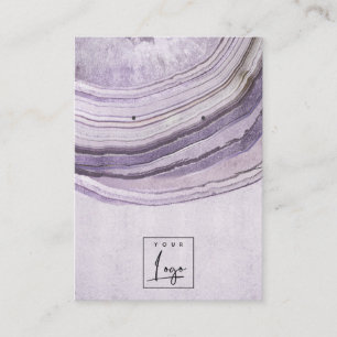 Carte De Visite Écran d'oreille du collier d'âge mauve bouché
