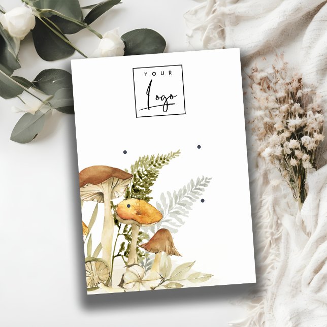 Carte De Visite Écran d'oreille du logo 2 du feuillage de fougère  (Créateur téléchargé)