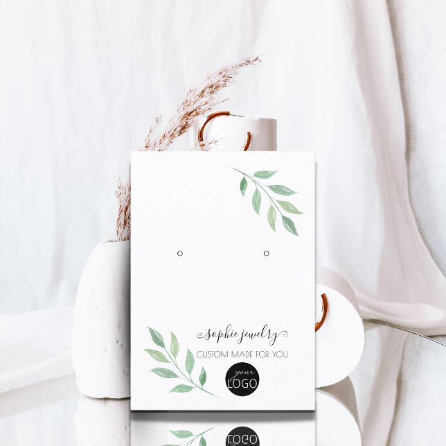 Carte De Visite Écran d'oreille du logo de la bijouterie (Créateur téléchargé)