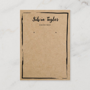 Carte De Visite écran d'oreille en papier d'artisanat minimal ajou