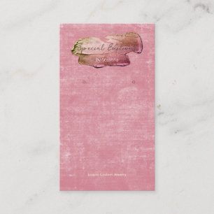 Carte De Visite Écran d'oreille en velours rose Impasto Paint