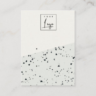 Carte De Visite Ecran d'oreille gris noir Terrazzo Texture 2 Écran
